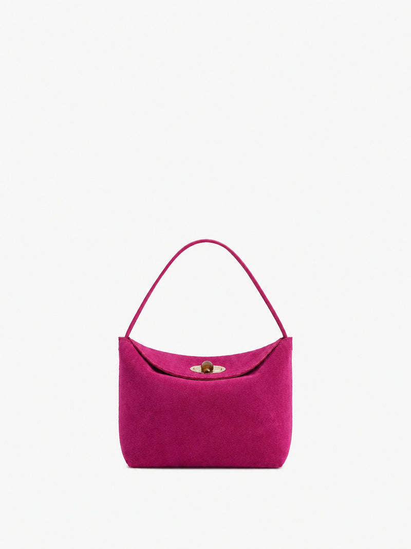 Turnlock Suede Mini Bag - Image 1