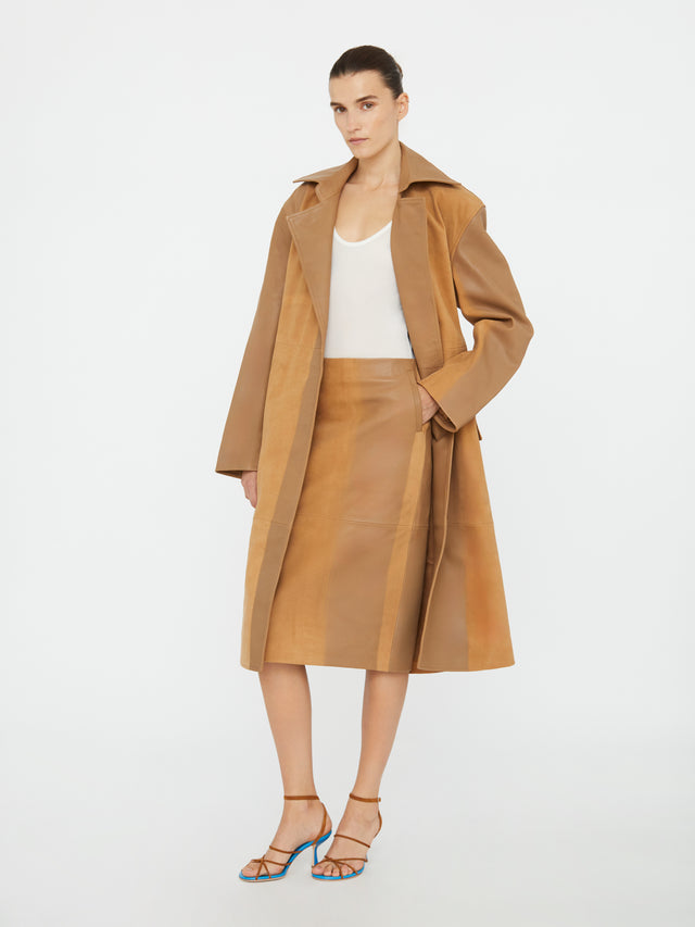 Scuffed Leather Coat