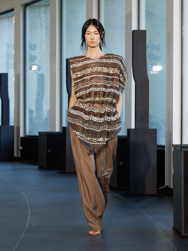 Syreni Stone Shell Chain Mail Dress