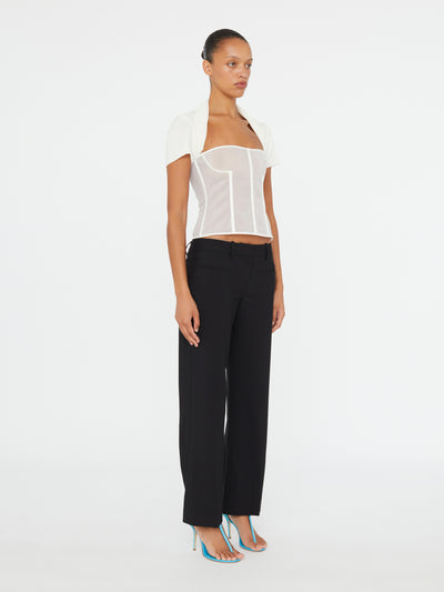 Coiled Jersey Corseted Tee