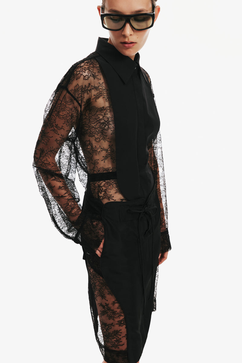 Lace Tux Shirt - Image 1