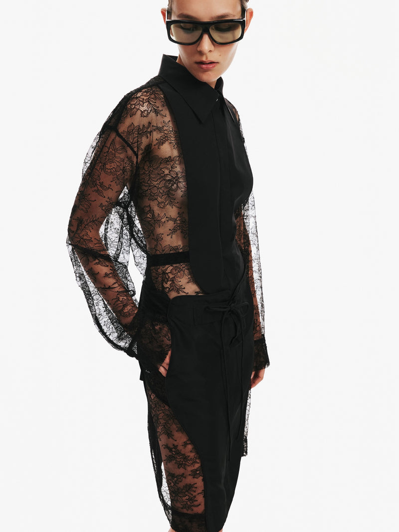 Lace Tux Shirt - Image 2