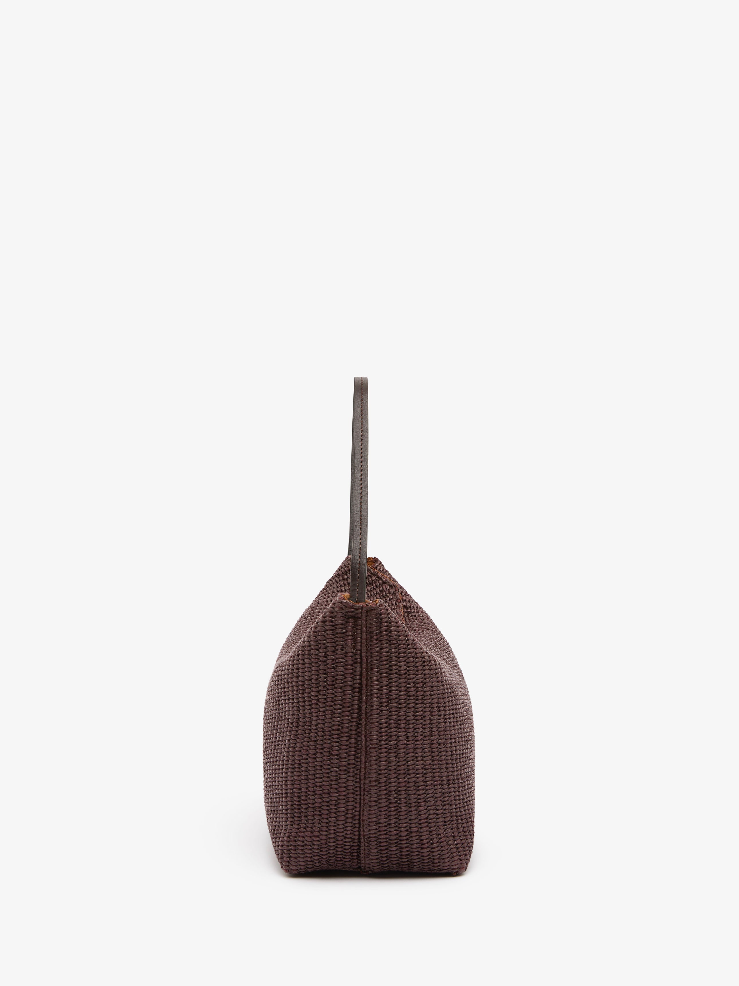 Turnlock Raffia Shoulder Bag