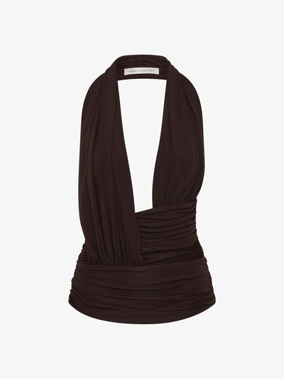 Draped Cummerbund Jersey Top