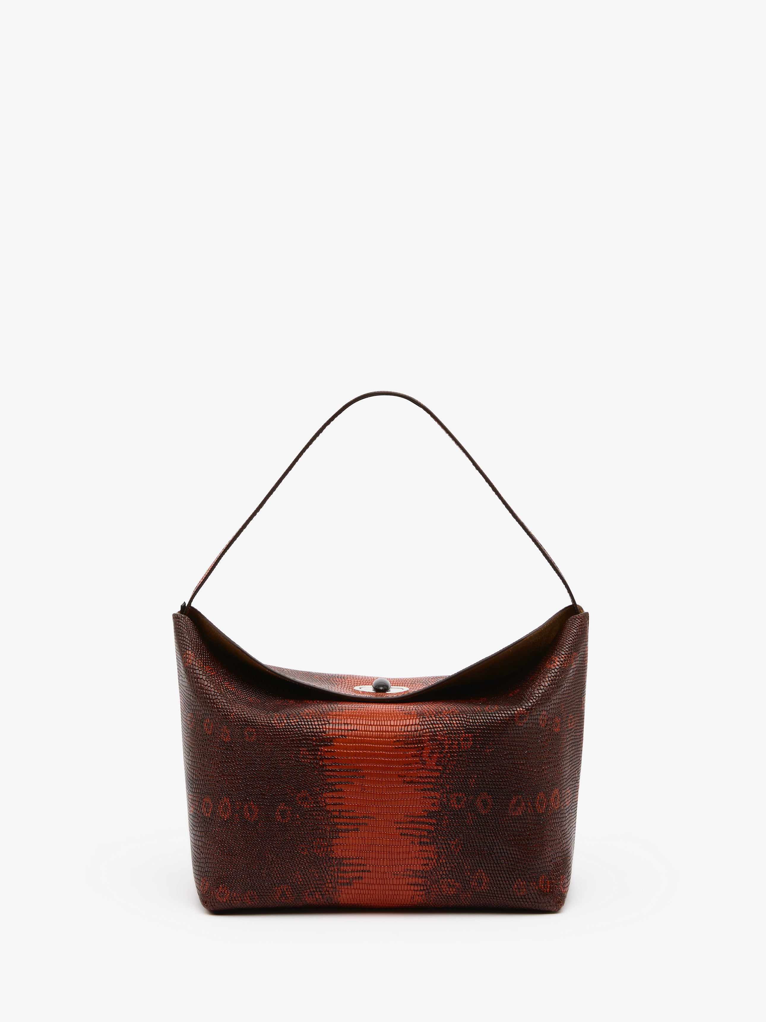 Turnlock Lizard Shoulder Bag