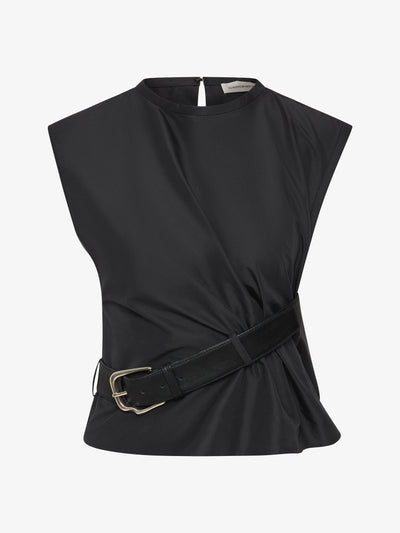 Locus Belted Taffeta Tank