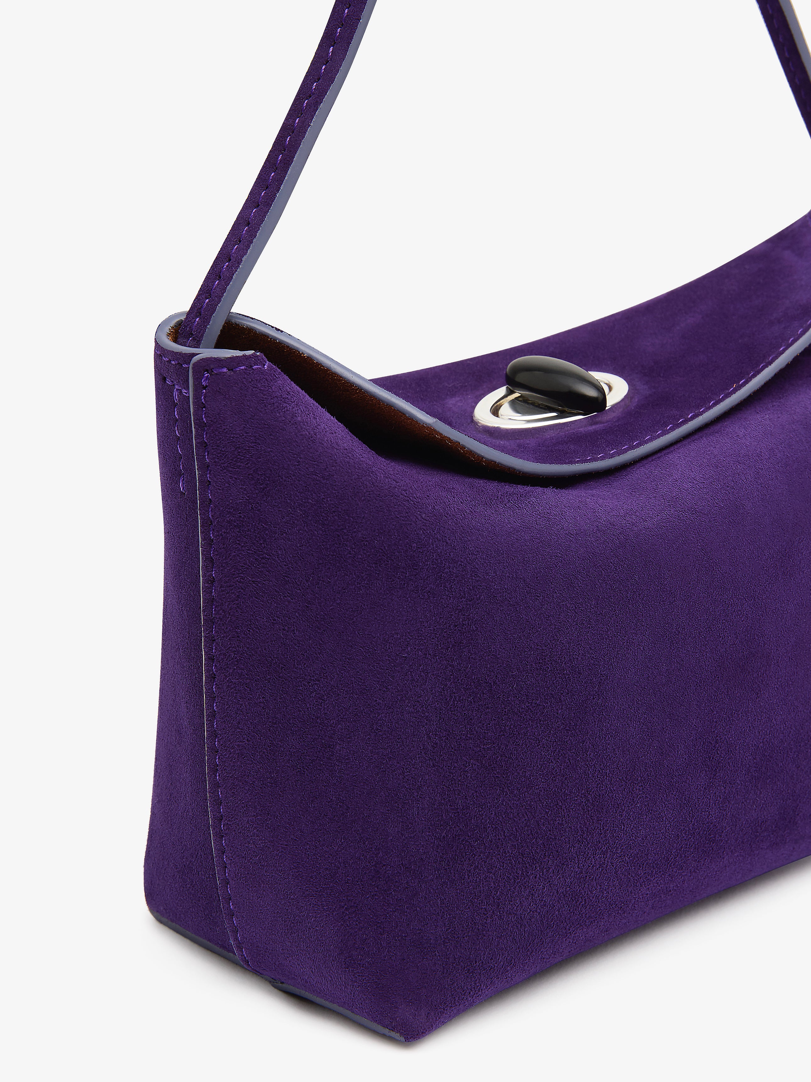Turnlock Suede Mini Bag