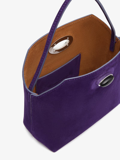 Turnlock Suede Mini Bag