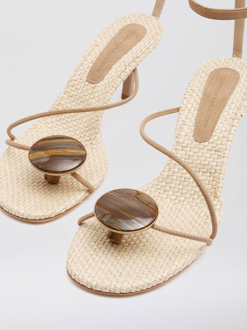 Doma Stoned Raffia Heel - Image 3