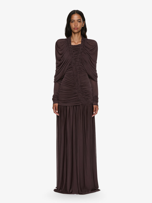christopher esber long sleeve dress Christopher Esber Bezel Quartz Disconnect Long Sleeve Dress in Black