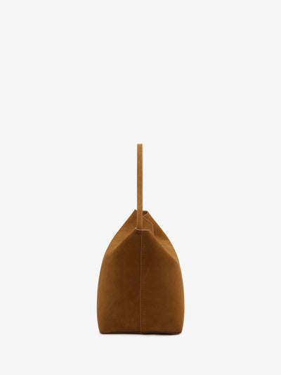 Turnlock Suede Shoulder Bag