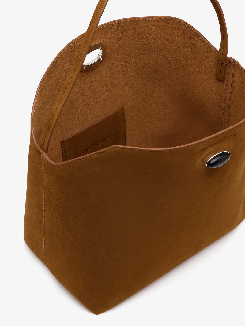 Turnlock Suede Shoulder Bag - Image 3
