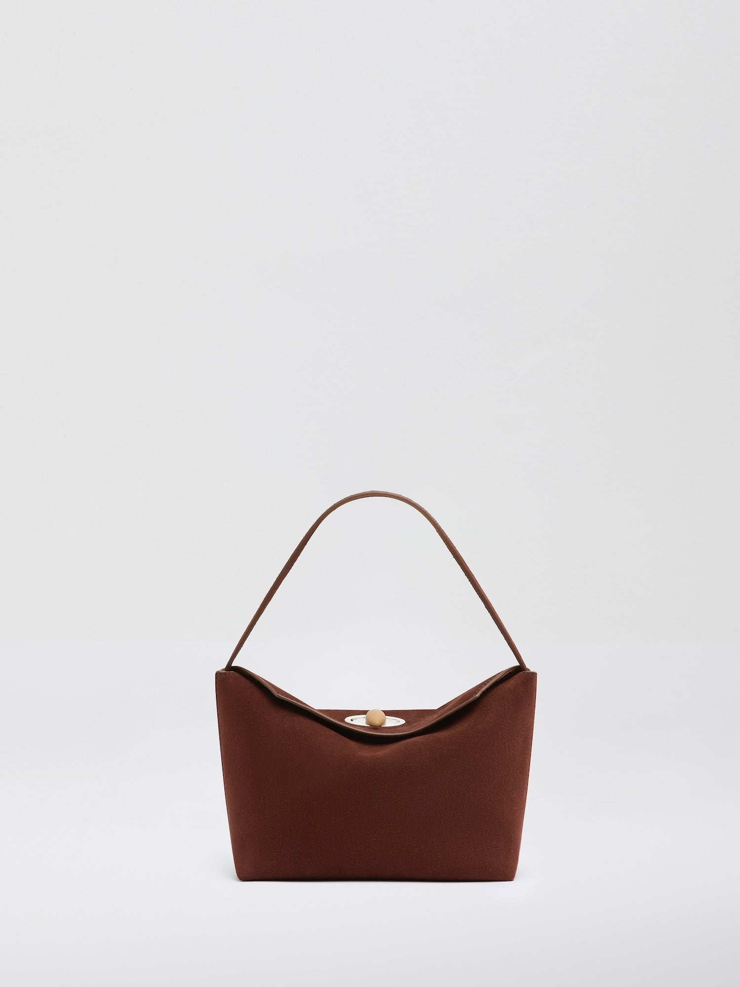 Turnlock Suede Mini Shoulder Bag