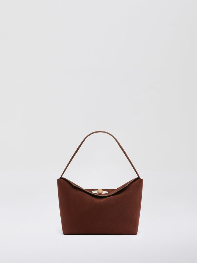 Turnlock Suede Mini Shoulder Bag