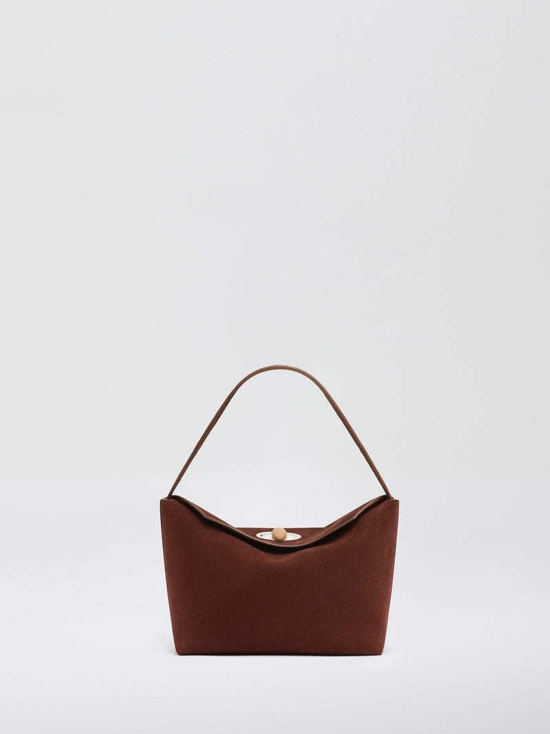 Turnlock Suede Mini Shoulder Bag - Image 1