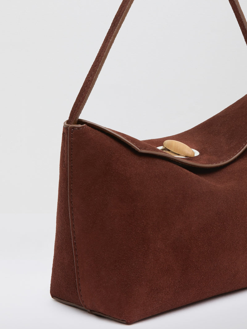 Turnlock Suede Mini Shoulder Bag - Image 2
