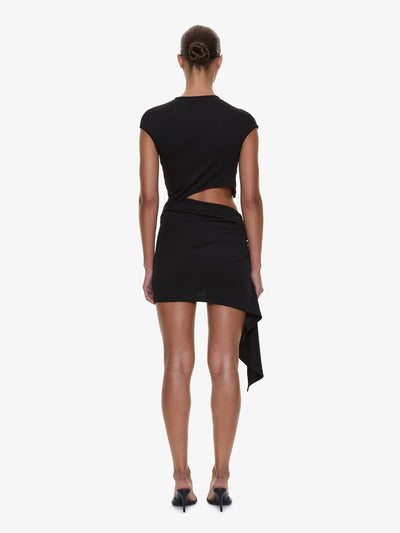 Droplet Crystal Clasp Draped Tank Dress