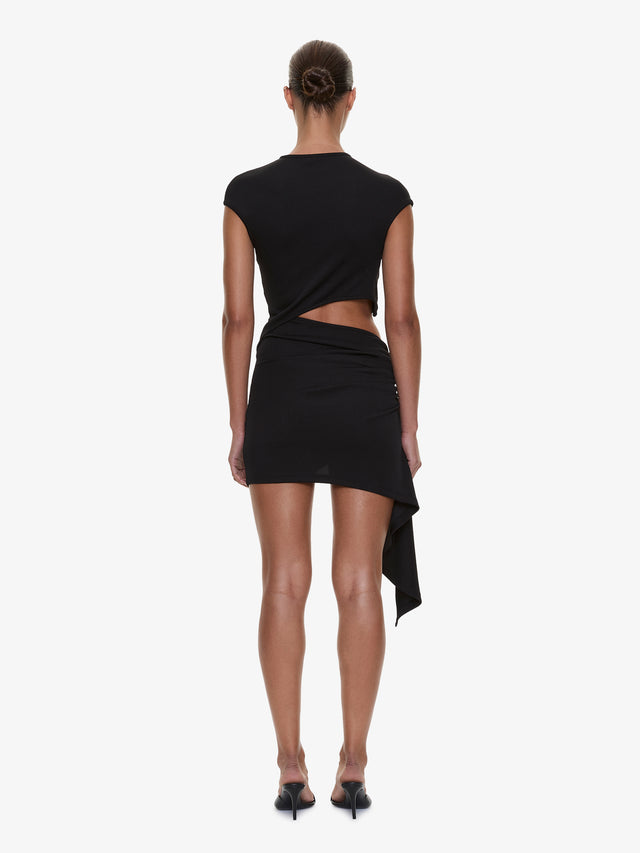 Droplet Crystal Clasp Draped Tank Dress