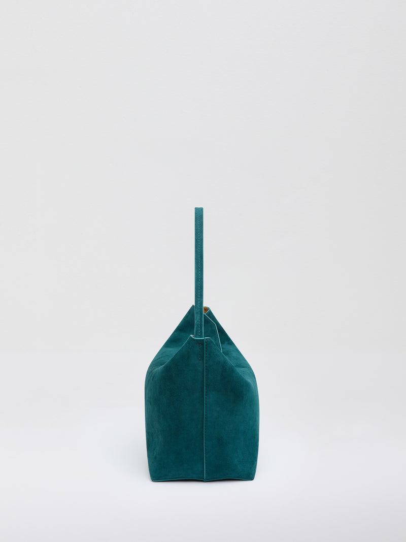 Turnlock Suede Shoulder Bag - Image 4