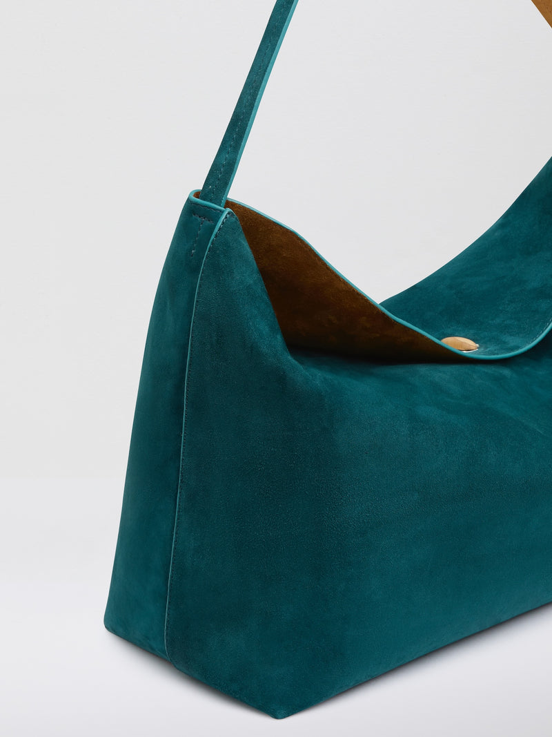 Turnlock Suede Shoulder Bag - Image 2