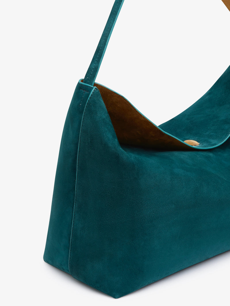 Turnlock Suede Shoulder Bag - Image 2