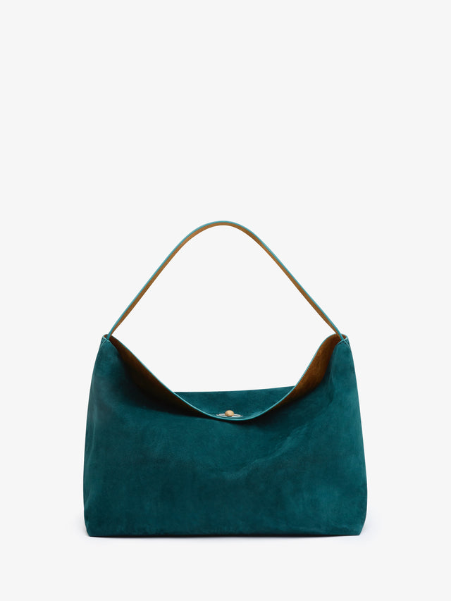 Turnlock Suede Grande Shoulder Bag