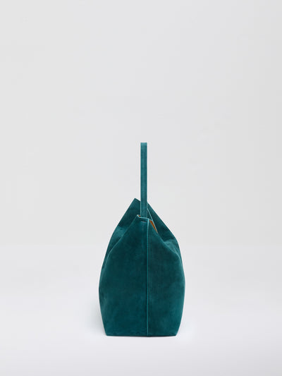 Turnlock Suede Grande Shoulder Bag