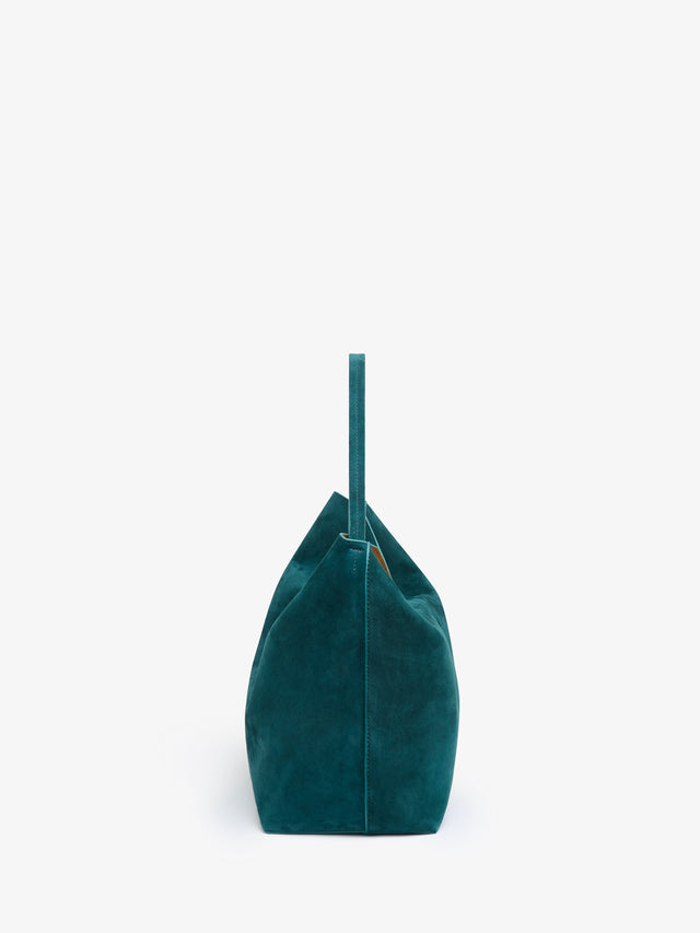 Turnlock Suede Grande Shoulder Bag