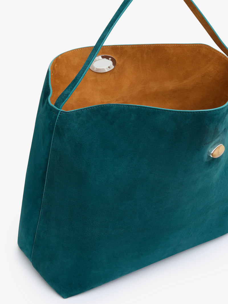 Turnlock Suede Grande Shoulder Bag - Image 3