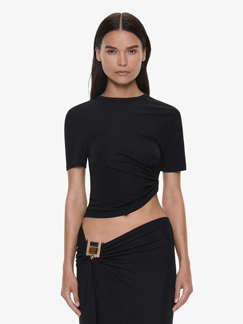 Bezel Quartz Ruched Tee