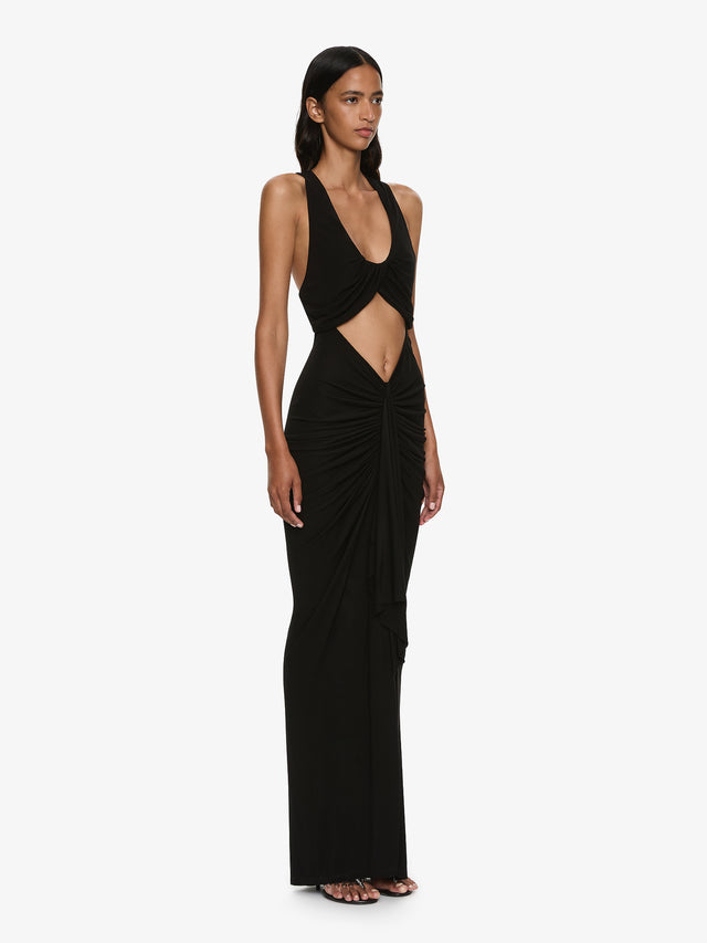 Christopher Esber | Vivenda Drape Front Dress Black Christopher Esber | Vivenda Drape Front Dress Black
