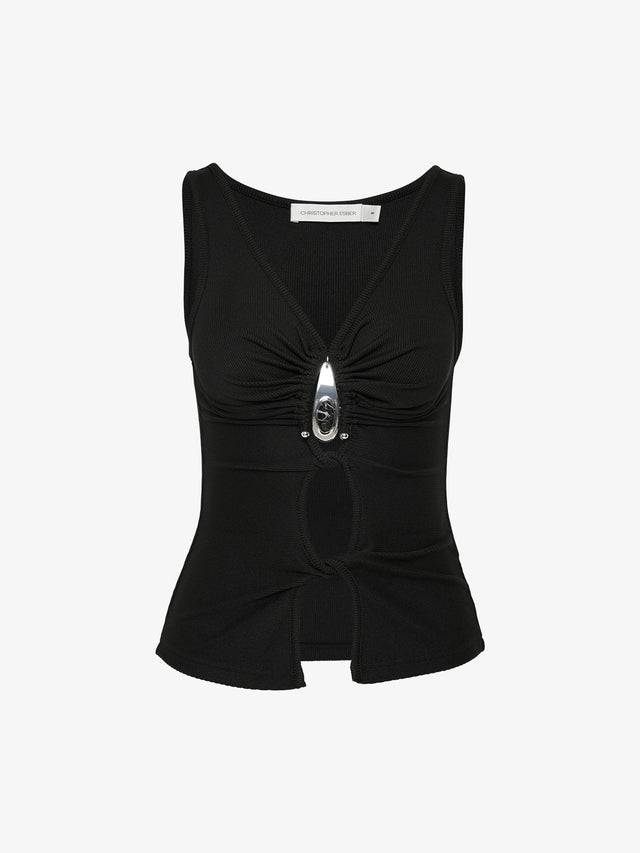 Crystal Pendant Open Twist Tank