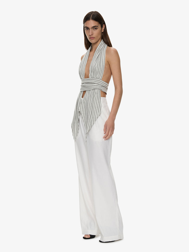 Scarf Draped Halter Top - Image 3
