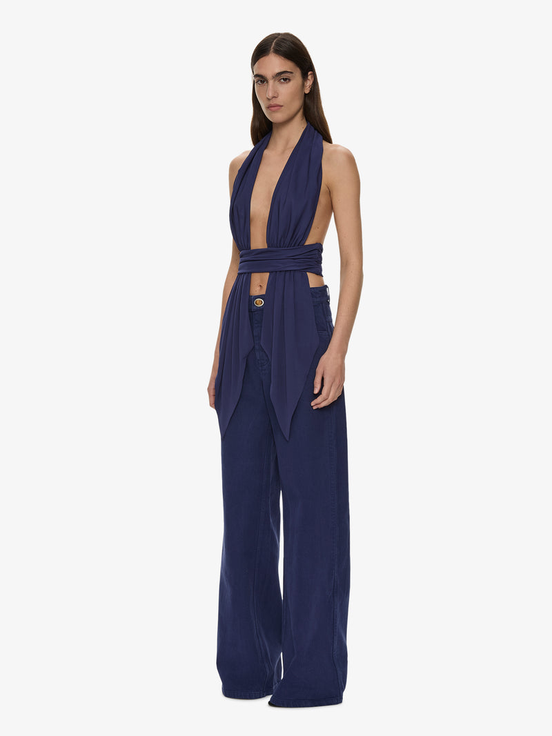 Scarf Draped Halter Top - Image 3
