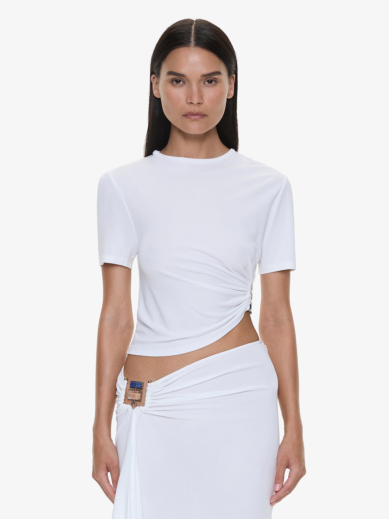 Bezel Quartz Ruched Tee