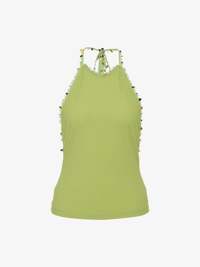 Beach Quartz Halter Lycra Top
