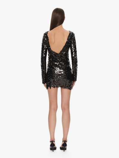 Opaline Sequin Long Sleeve Mini Dress