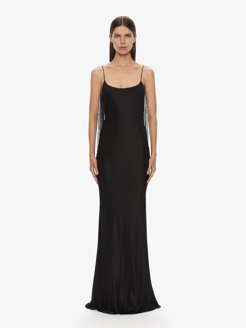 Lattice Lace Silk Gown - Image 1