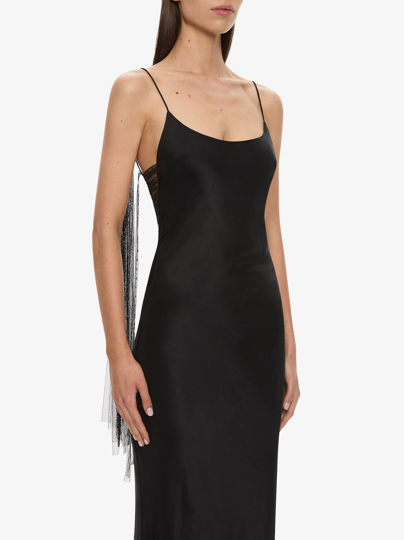 Lattice Lace Silk Gown - Image 4
