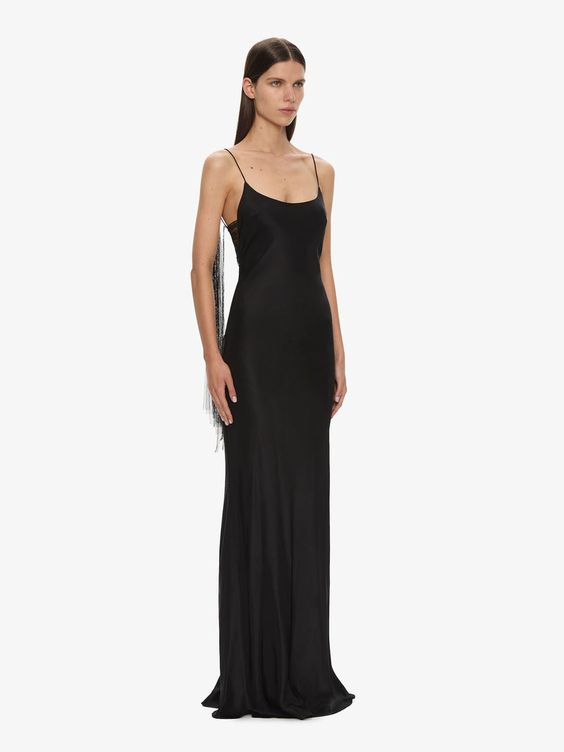Lattice Lace Silk Gown - Image 3