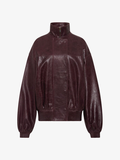 Devon Leather Bomber Jacket