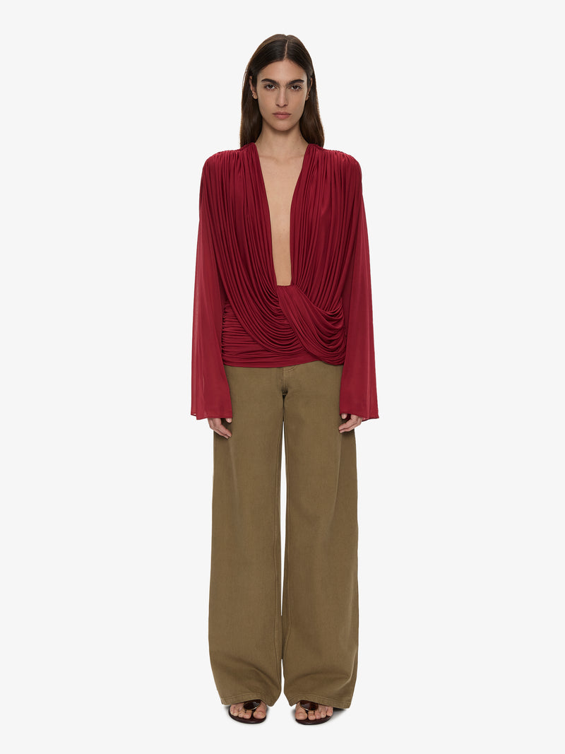 Ripple Drape Long Sleeve Top - Image 2