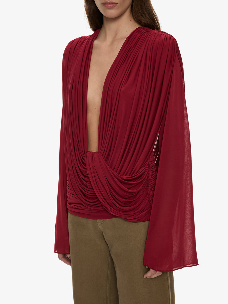 Ripple Drape Long Sleeve Top - Image 3