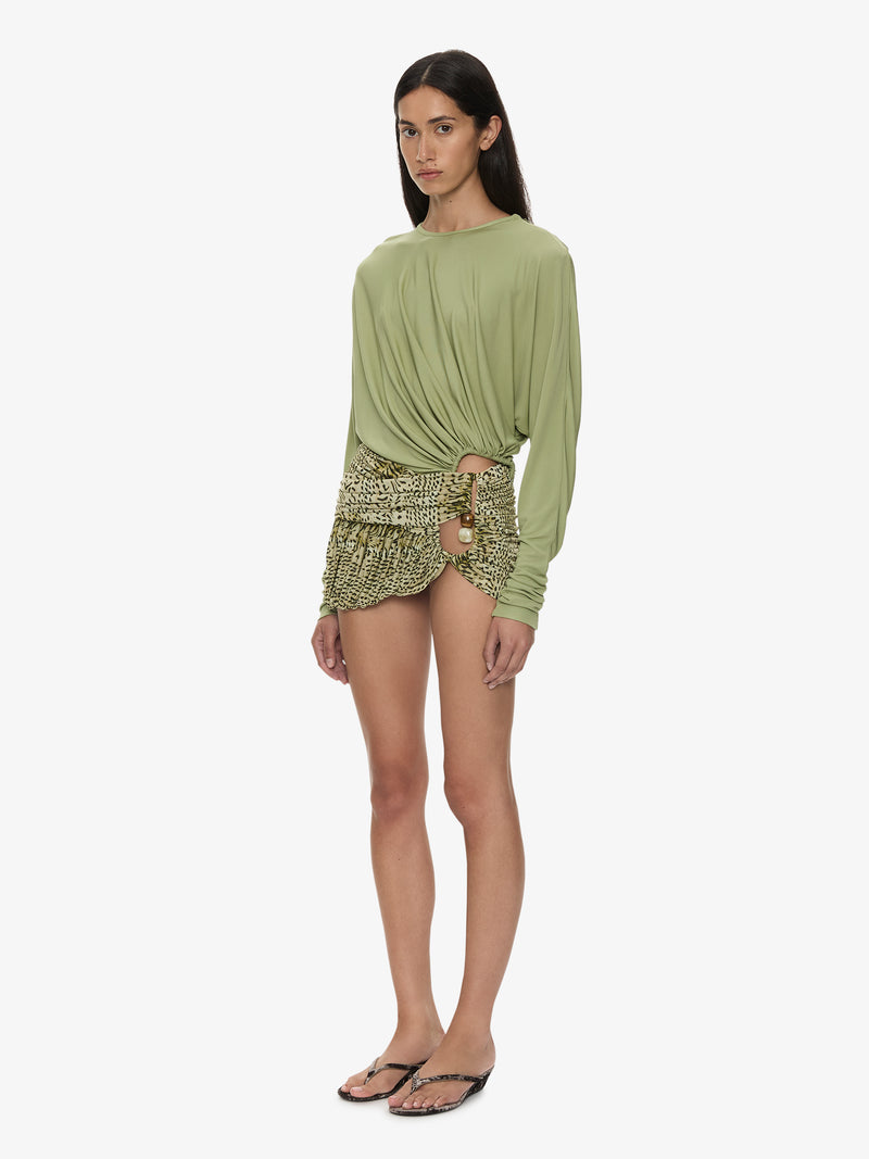 Beach Glass Bubble Mini Skirt - Image 3