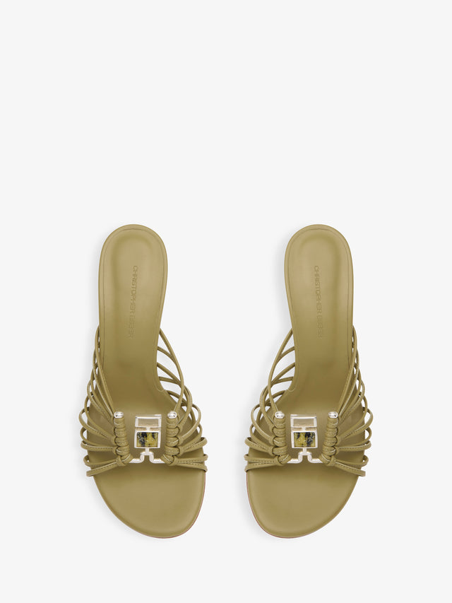 Bezel Quartz Caged Heel