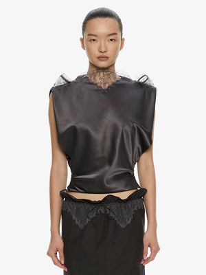 Anais Sateen Lace Top