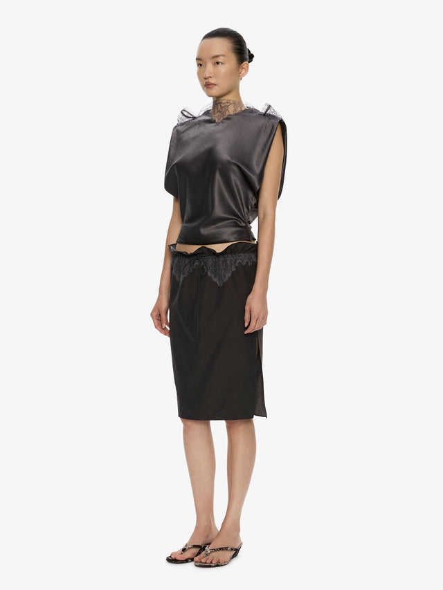 Anais Lace Trimmed Tie Skirt
