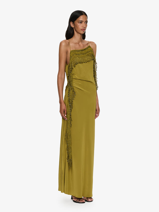 Christopher Esber | Droplet Bead Crochet Trimmed Cami Dress Christopher Esber | Droplet Bead Crochet Trimmed Cami Dress