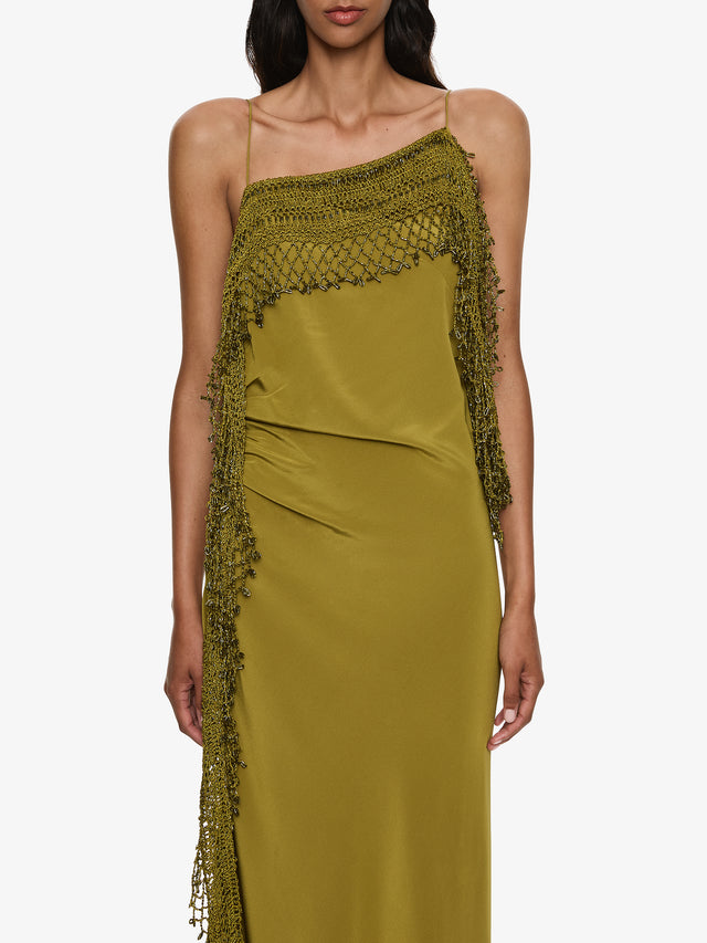 Christopher Esber | Droplet Bead Crochet Trimmed Cami Dress Christopher Esber | Droplet Bead Crochet Trimmed Cami Dress