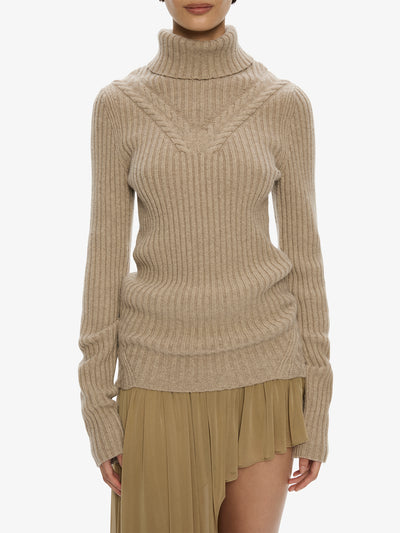 Caia Cable Knit Turtleneck
